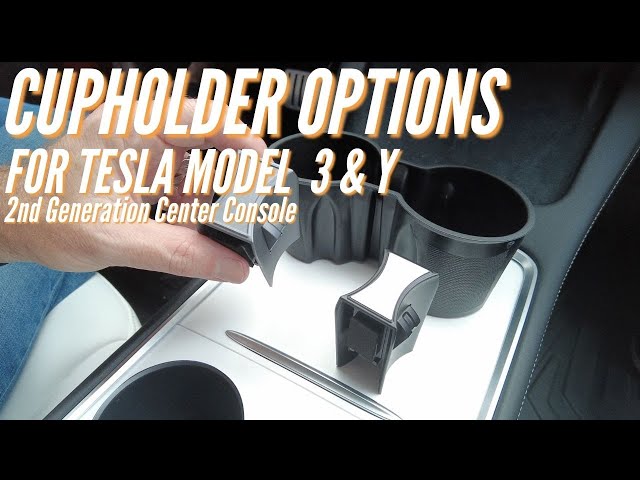 Cupholder options for Tesla Model 3 & Y 