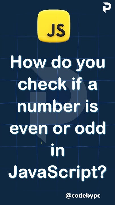 How do you check if a number is even or odd in JavaScript | javaScript ... image.