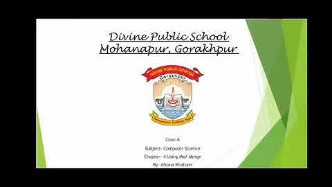 CLASS VI Computer Science Chapter-4 Using Mail Merge.