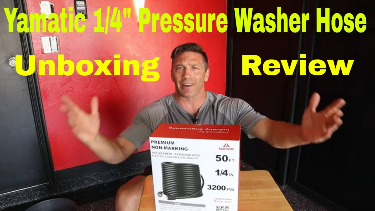 Yamatic 1/4 50ft Pressure Washer Hose Review & Unboxing with my Active  VE52 & SGS28 