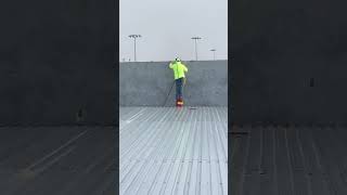 Hotwork while standing on flammable liquid container