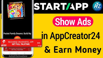 How to Show StartApp Ads in AppCreator24, startapp ads kaise lagaye, startapp tutorial, appcreator24