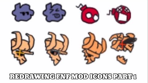 Redrawing FNF Mod Icons Part 1