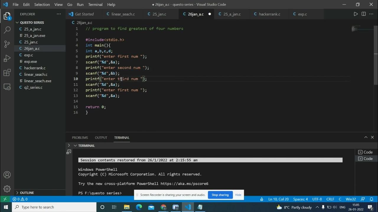 Program to find greatest of four number|| C programming tutorial #8 ...