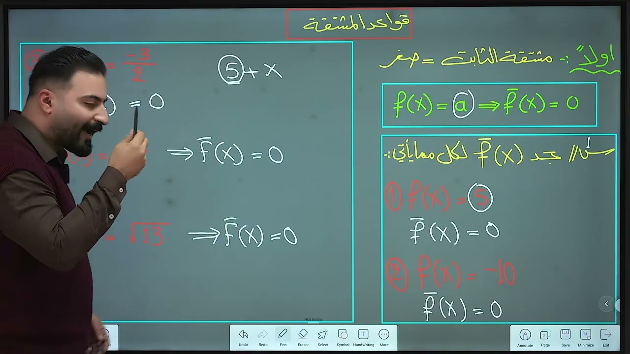 المحاضرة 1 / الفصل السادس/ المشتقات / الخامس العلمي