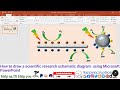 How to draw a scientific research schematic diagram  using microsoft powerpoint