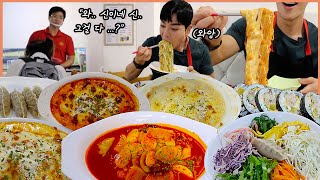 동네분식집 치즈라볶이 김치볶음밥 냉라면 참치김밥 갈비만두 소고기라볶이 크림치즈라볶이 디델리 분식먹방 korean mukbang eatingshow