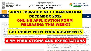 CSIR UGC NET DECEMBER 2022!!ONLINE NOTIFICATION !!