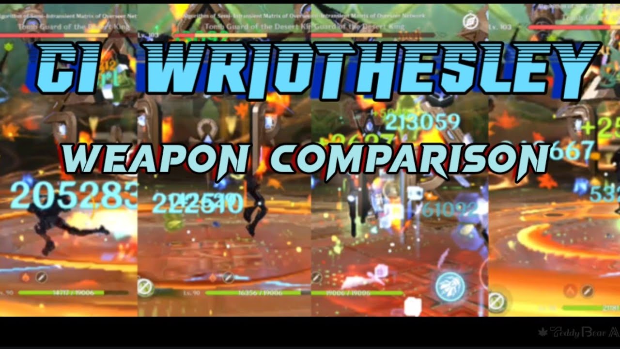 C1 Wriothesley Melt Weapon Comparison - Skyward vs Widsith vs Tulaytullah vs Tome of Eternal Flow