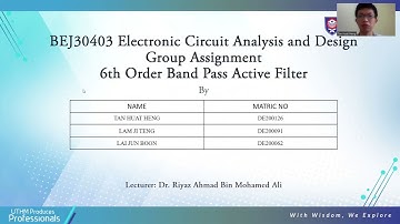 Circuit Simulation: 6 Order Bandpass Active Filter