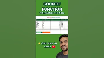 🤔How to Use WildCard with Countif? | Excel Trick | #shorts #shortsfeed #youtubeshorts
