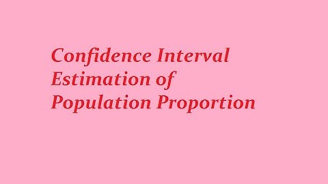 Confidence Interval of Population Proportion || An online zoom class || Urdu || Dr. Sharqa Hashmi