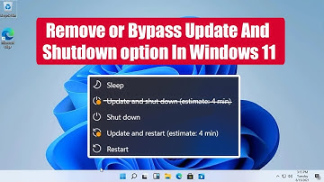 How To Remove or Bypass Update And Shutdown / Update And Restart Option In Windows 11