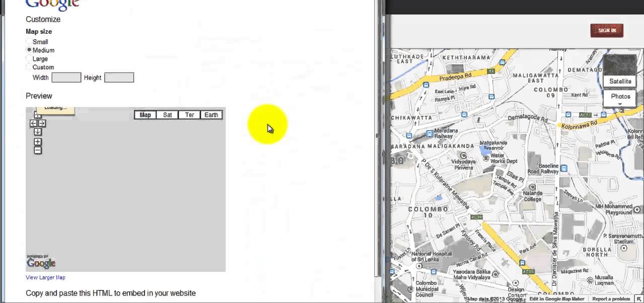 How To Get A Google Maps Embed Code For Your Blog Or Site YouTube