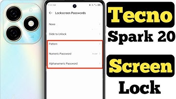 How to set screen lock on Tecno Spark 20 || Tecno Spark 20 me screen lock kaise set kare ||