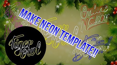 Timelaps of making neon template on avee player 2018 (TigerOwl)