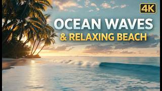 Ocean Waves &amp; Gentle Wind 🌊 Relaxing Beach Ambience at Sunset | Calm Sea Sounds for Sleep&amp;Relaxation
