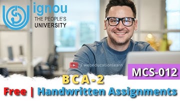 MCS-012 Solved Assignment 2021-22 | BCA 2nd semester Handwritten | Solved Assignment Free PDF Link.