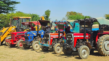 JCB 3dx Xpert Machine New Mahindra Eicher Massey Loading Tractor Stuck in Deep Mud | Jcb and Tractor