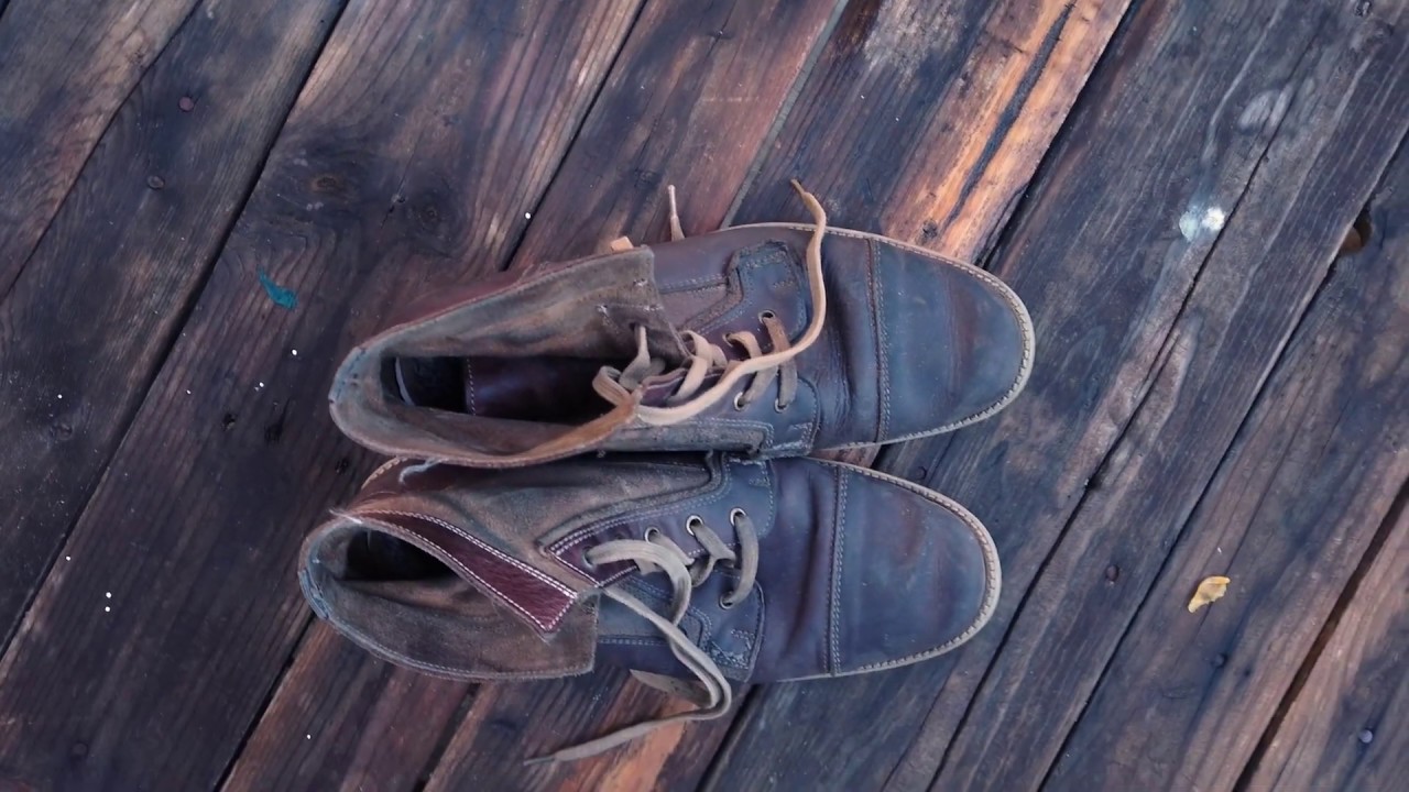How to clean old leather boots YouTube