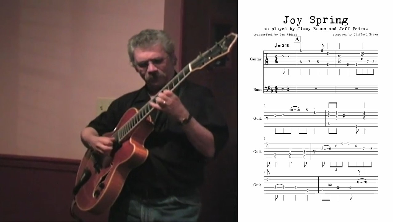 Jimmy Bruno JAZZ GUITAR Transcription | Joy Spring