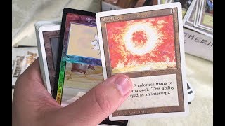 Vintage Magic the Gathering Cards (MTG)  found at Thrift Store! Relaxing Soft spoken ASMR screenshot 3