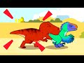 10 DINO: T-REX, Triceratops, Stegosaurus & Spinosaurus - Parasaurolophus - Velociraptor | DINO KING
