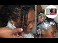 Texturizing My Daughter’s Hair Using Just For Me | No More Crying!