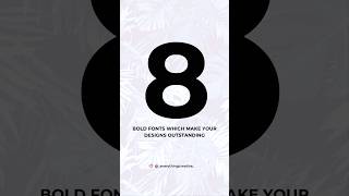 8 Bold Fonts Which Make Your Designs Outstanding..! #fonts || #graphics || #design 8 Bold Fonts Which Make Your Designs Outstanding..! #fonts || #graphics || #design
