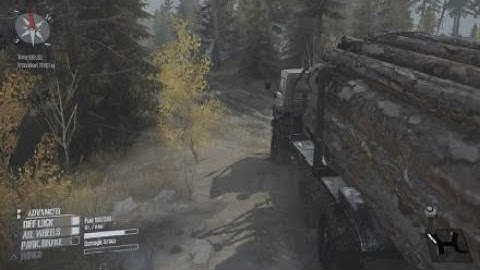 SPINTIRES MUDRUNNER CROSSING MAP BIG LOG LOAD