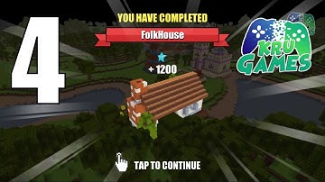 World Craft Building Gameplay Walkthrough #4 - FolkHouse (Android, IOS)