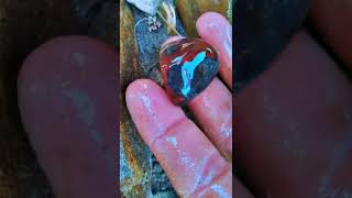 Black And Red Color Rock Stone Looking Beautiful