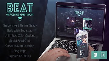 Beat - One-Page HTML5 Music & Band Template | Themeforest Website Templates and Themes