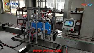 VKPAK Fully Automatic 2 Head Servo Washing Liquid Filling Machine