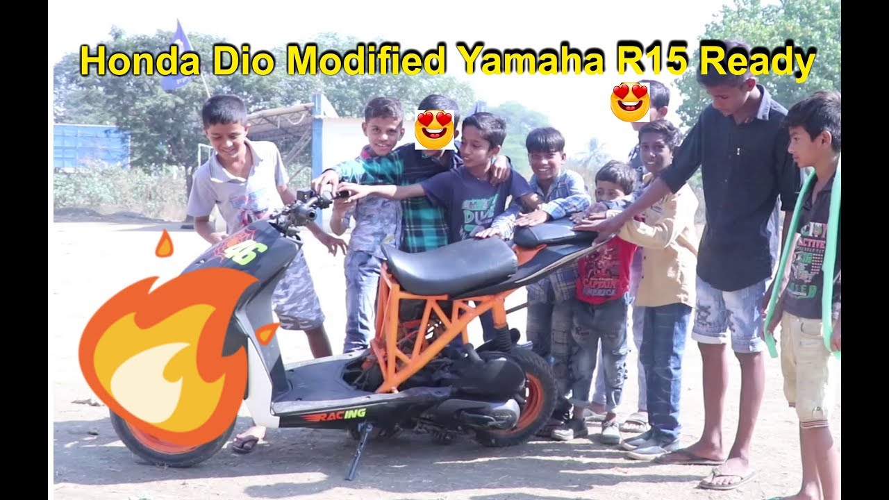Honda Dio Modified Yamaha R15 Ready | BSB VLOGS - YouTube