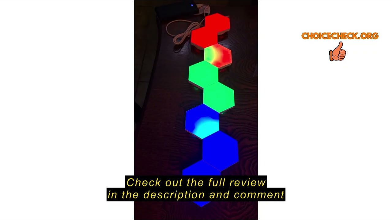 Review HEDCINLT - Smart Hexagon Lights, Hexagonal LED Light App, Remote Control and Music Sync, USB