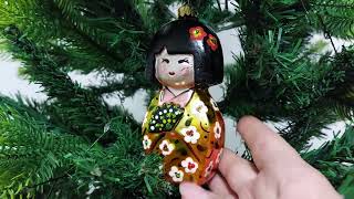 Обзор ёлочной игрушки Кукла Кокэши/Кокэси, Morawski Ornaments.