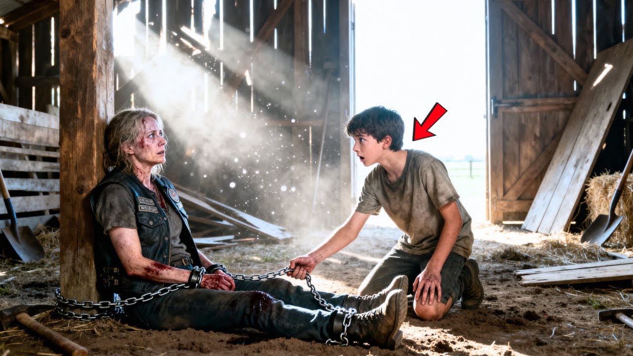 Orphaned Boy Found a Bleeding Hells Angel Mom Chained in an Abandoned Barn, 370 Bikers Broke Down