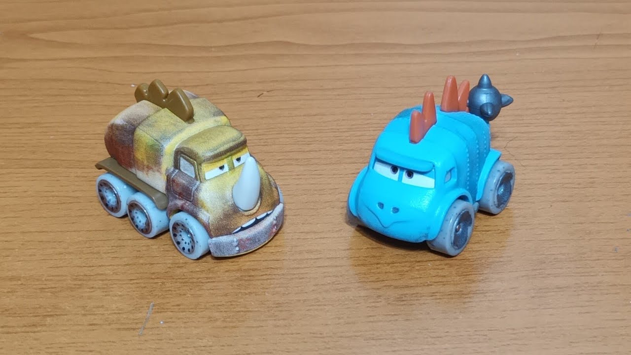 Disney Pixar Cars Mini Racers Quadratorquosaur and Clankylosaurus Review