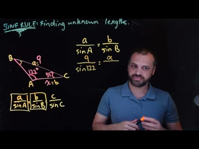 Sine Rule finding unknown sides