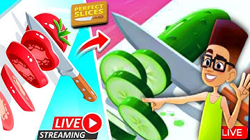 #shortslive Perfect Slices Live Gameplay – Super Fast Cutting Challenge! #perfectslicegamelive #live