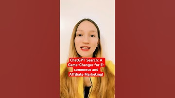 ChatGPT Search: A Game-Changer for E-commerce and Affiliate Marketing! #ChatGPT #ai  #Ecommerce