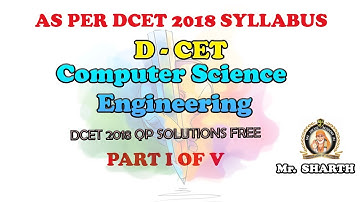 DCET-2018 QP SOLUTION SERIES FOR CS ENGG |PART I| Q.NO. 81 TO 100|FREE
