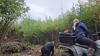 Pulling Tree Stumps with the ATV | Another Step Forward | Creating a Self Sufficient Garden