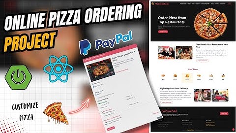 Online Pizza Ordering System Project in Spring Boot & React JS with PayPal & Google Map Integration