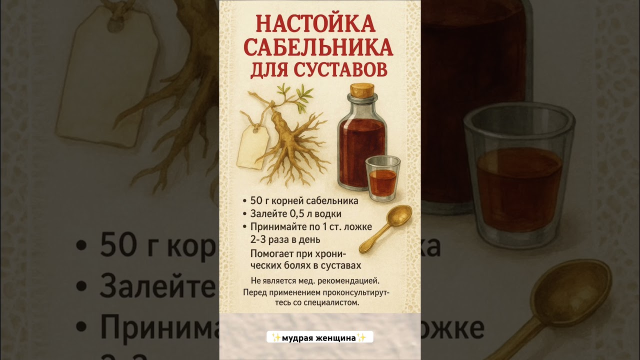 Настойка сабельника для суставов 🙏🏻🔑