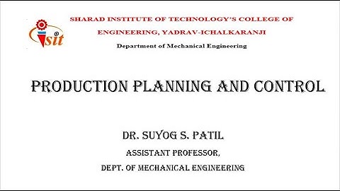 Production planning and Inventory Control