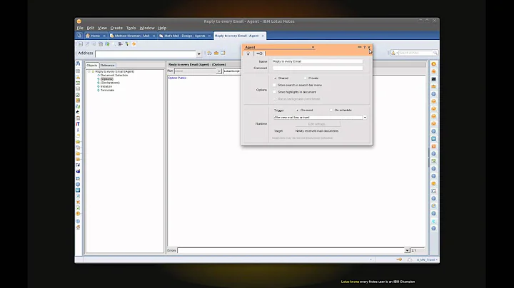 Automatically reply to every email you receive in Lotus Notes