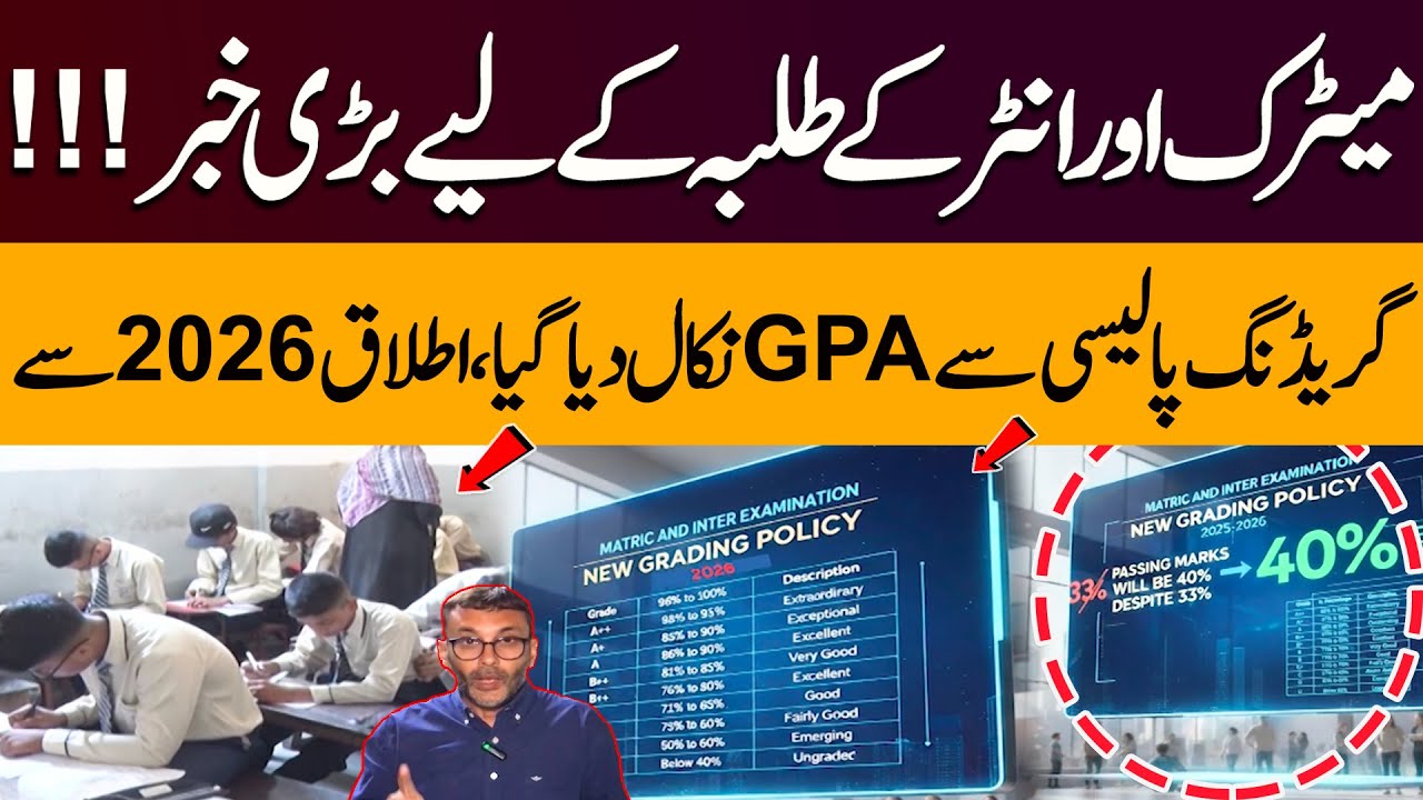 Big News for Matric and Inter Students | GPA Removed from Grading ...