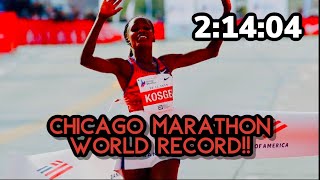 Chicago Marathon World Record | Brigid Kosgei 2:14:04!